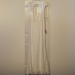 Lulu’s Rosetta White Maxi Dress